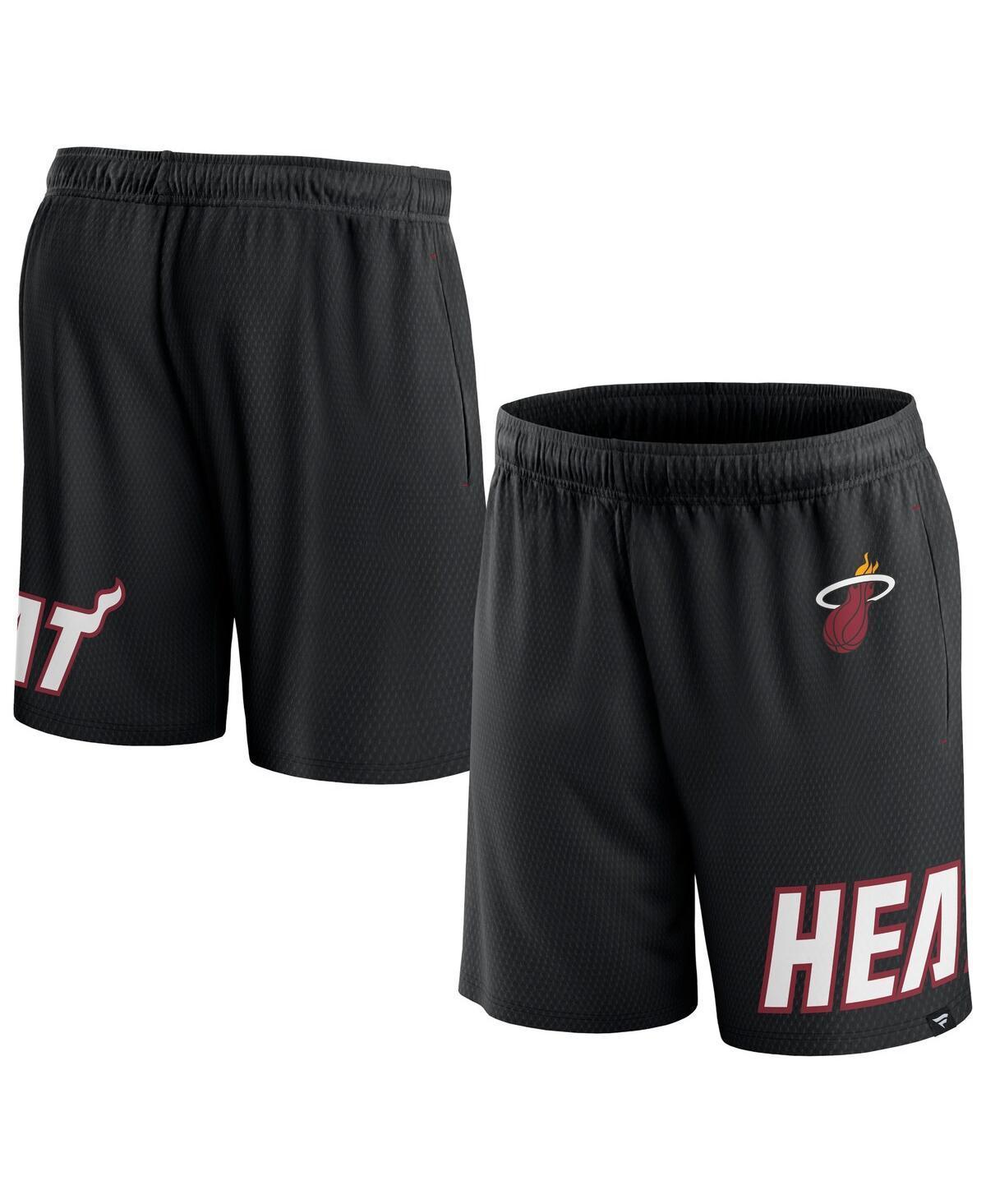 Mens Fanatics Black Miami Heat Free Throw Mesh Shorts Product Image