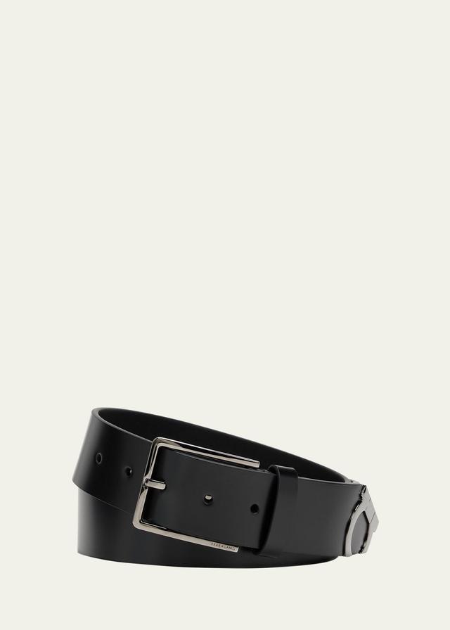 Ferragamo Mens Gancini Tip Leather Belt Product Image