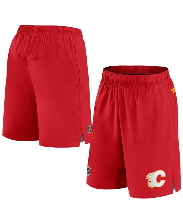 Mens Fanatics Red Calgary Flames Authentic Pro Rink Shorts Product Image