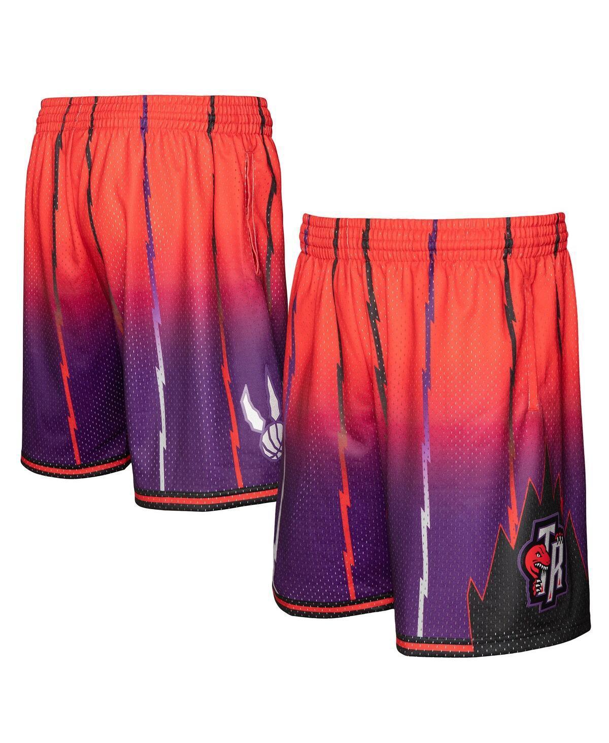 Mens Mitchell & Ness Red Toronto Raptors 1998/99 Hardwood Classics Fadeaway Reload 3.0 Swingman Shorts - Red Product Image