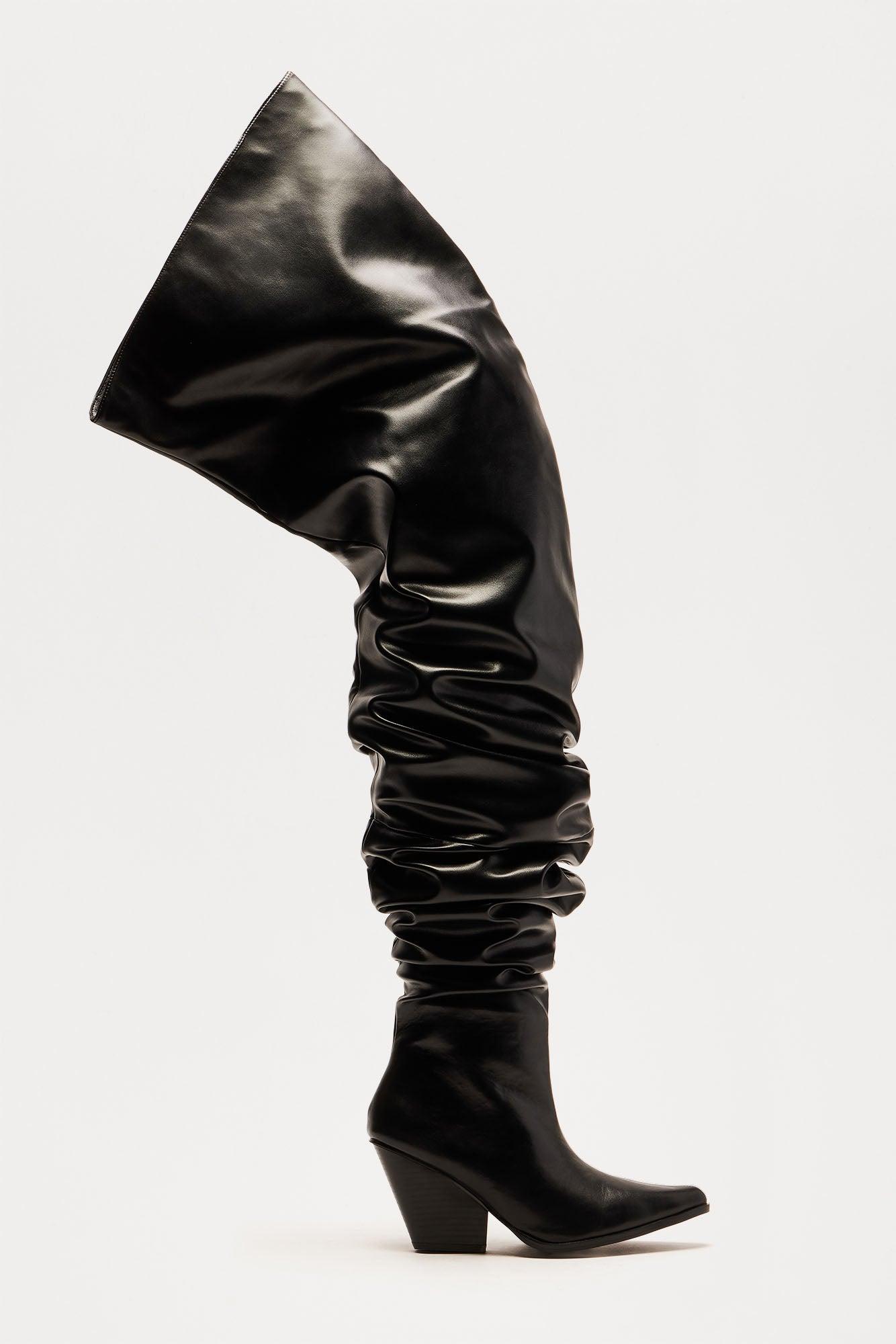 Roxanne Ultra Thigh High Boots - Black Product Image