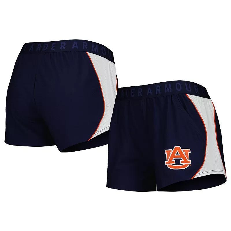 Womens Under Armour /Orange Auburn Tigers Game Day Tech Mesh Performance Shorts Blue Product Image