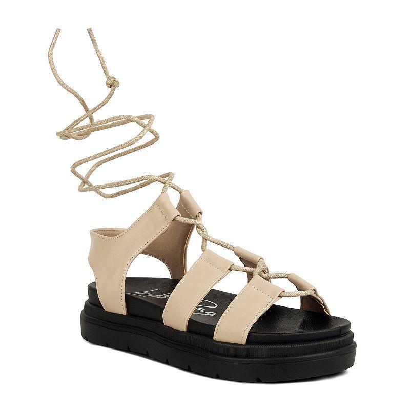 London Rag Dylan Faux Leather Womens Gladiator Sandals Product Image