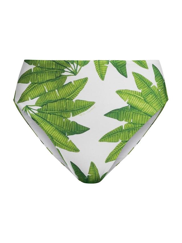 Womens Palm Fan High-Rise Bikini Bottom Product Image