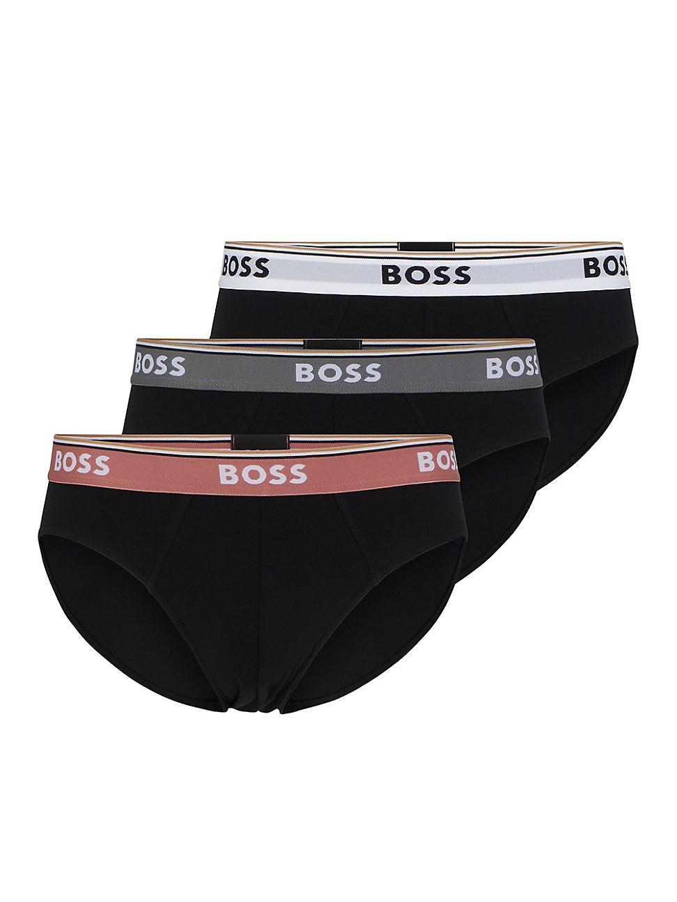 Mens Three-Pack Of Regular-Rise Stretch-Cotton Briefs Product Image