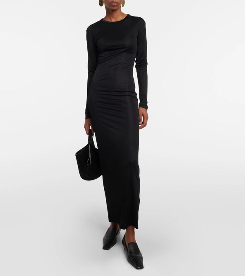 KHAITE Bayra Midi Dress In Black Product Image