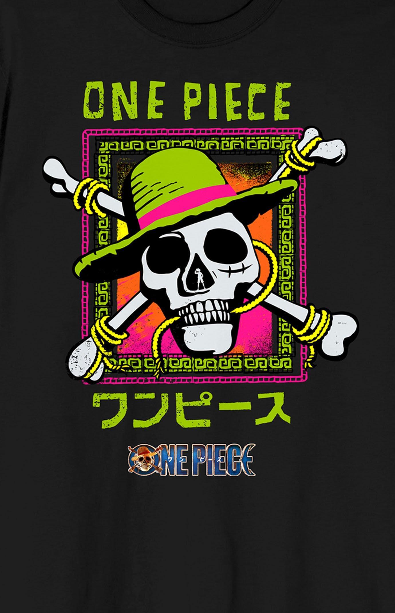 Mens One Piece Live Action Straw Short Sleeve Graphic Tee Product Image