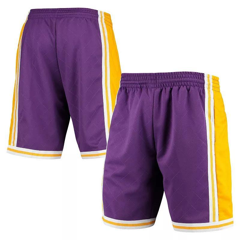 Mens Mitchell & Ness Los Angeles Lakers 1984 Hardwood Classics 75th Anniversary Swingman Shorts Product Image