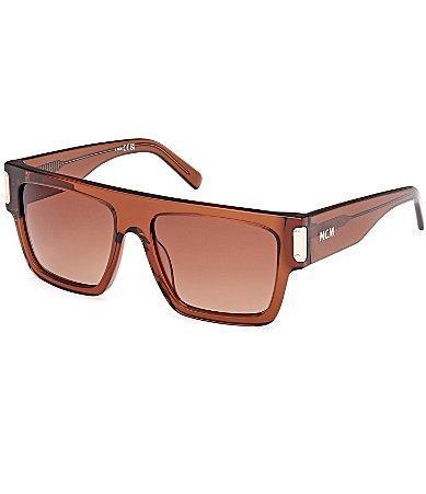 MCM Womens MW0011 55mm Rectangle Sunglasses - Shiny Light Brown/Brown Product Image