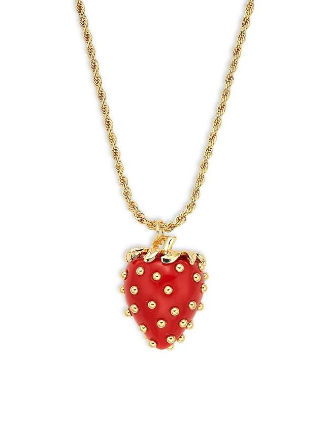 Womens Strawberry Goldtone Pendant Necklace Product Image