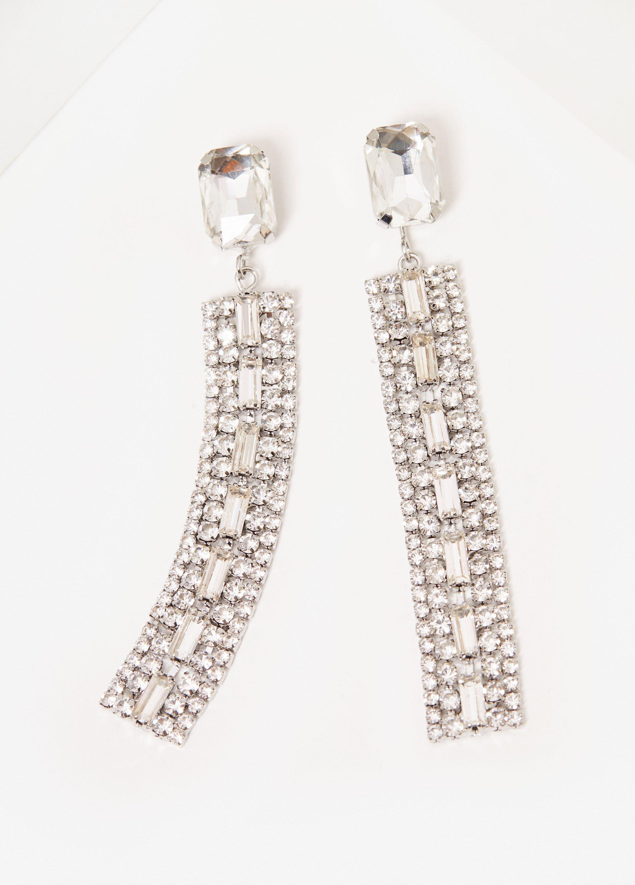 Plus Size Crystal Earrings Ashley Stewart product image