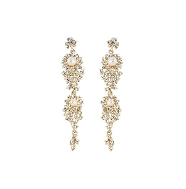 Sohi Womens Gold Dazzling Drop Earrings Product Image