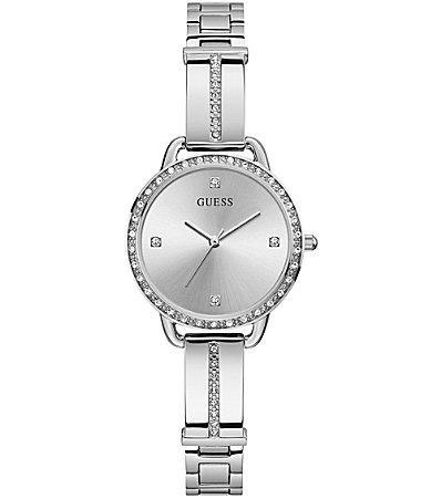 Guess Womens Stainless Steel Semi-Bangle Bracelet Watch 30mm Product Image