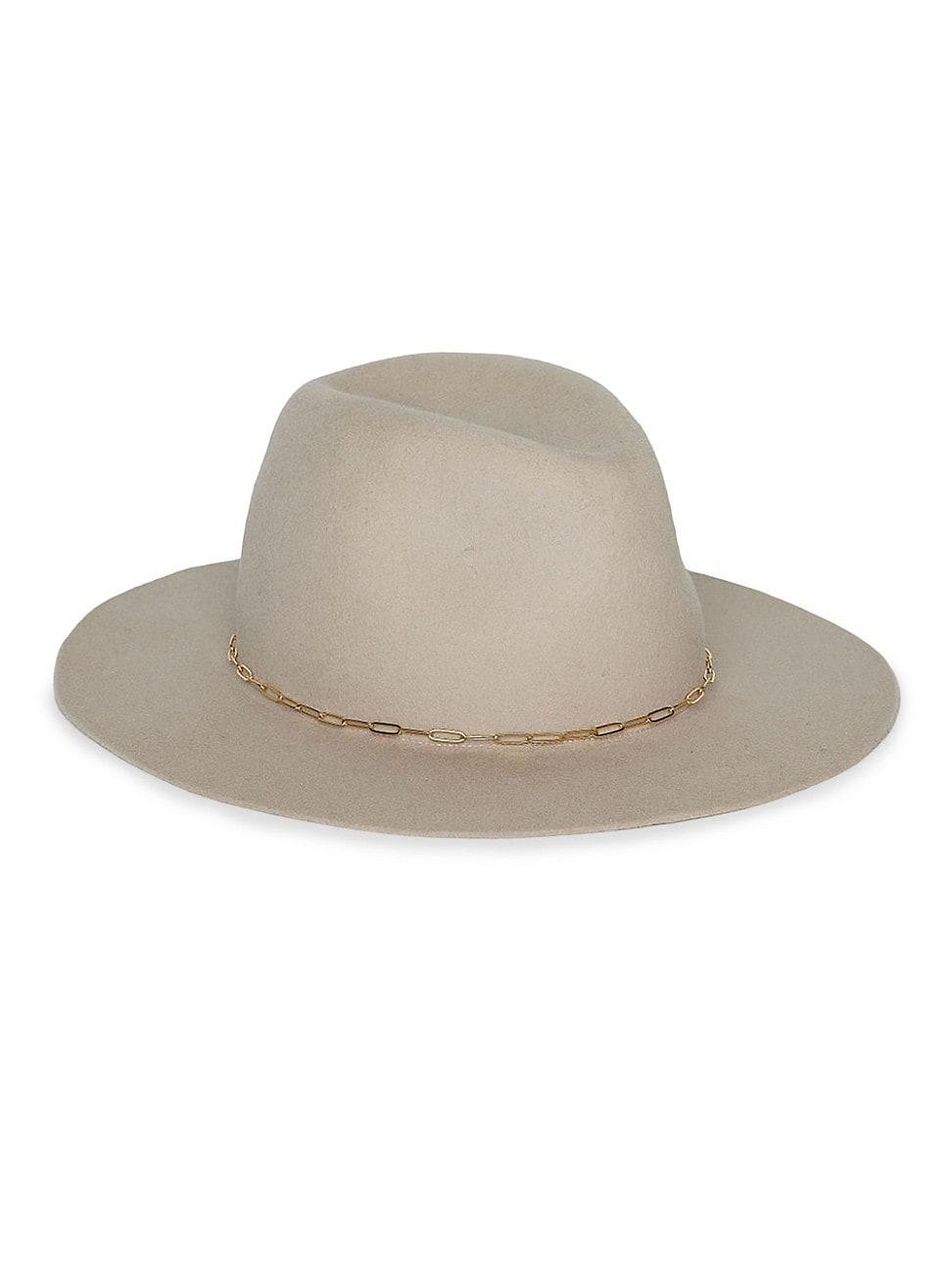 Womens Harper Chain-Link Wool Fedora product image