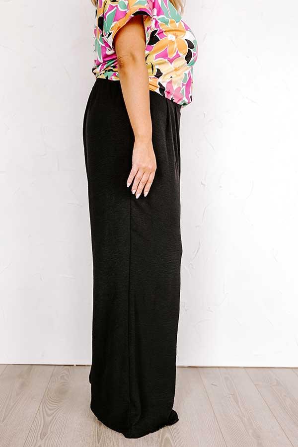 The Maddie High Waist Trousers In Black Curves Product Image