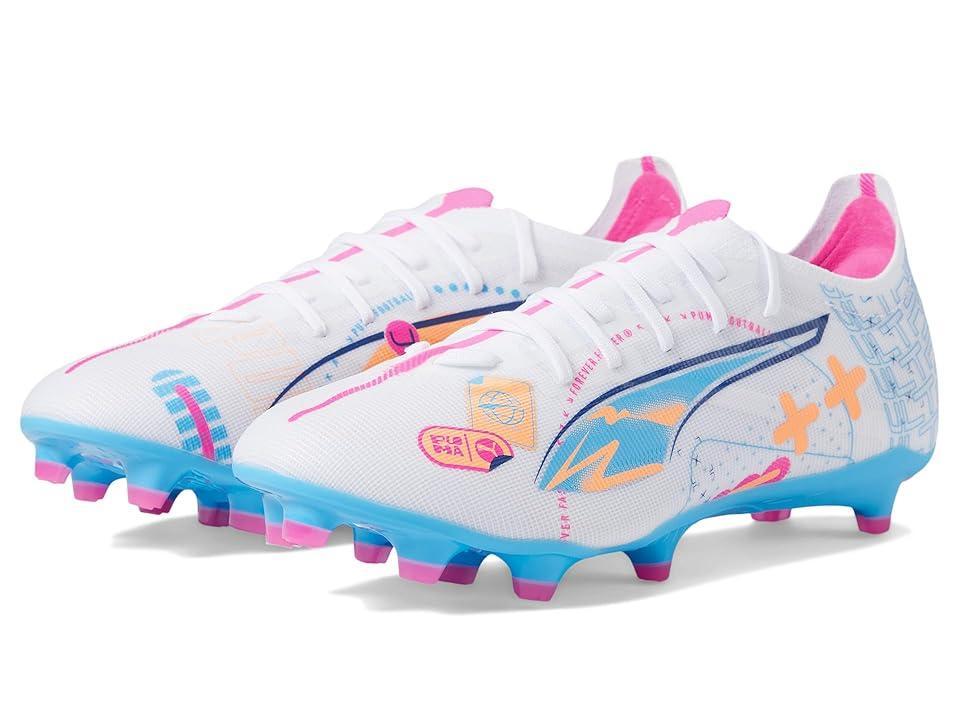 PUMA Ultra 5 Match Vol. Up Fg/Ag (Puma -Luminous Blue-Poison Pink-Fizzy Melon) Men's Soccer Shoes Product Image