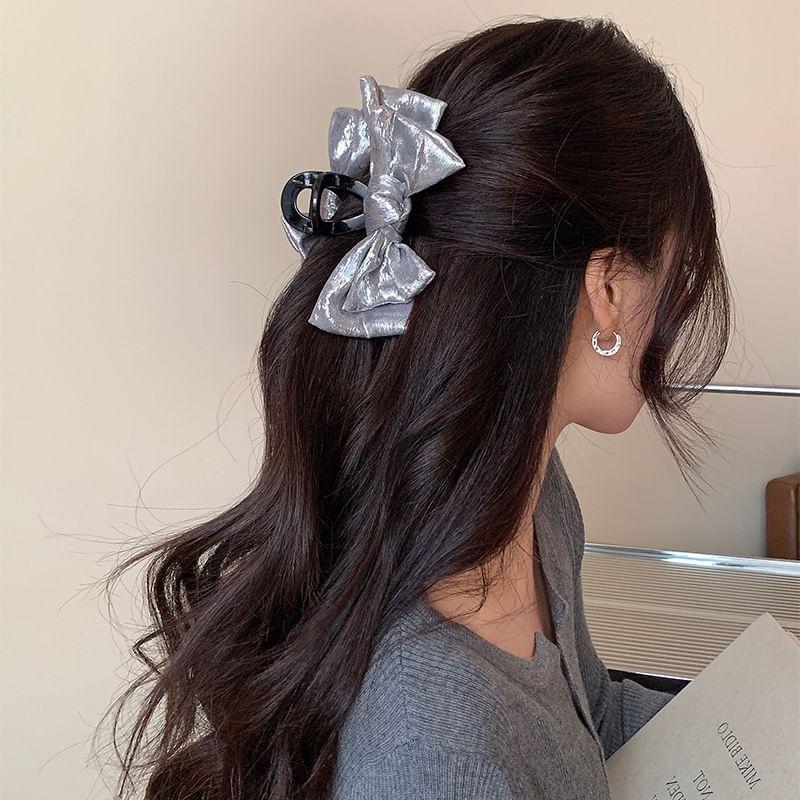 Satin Bow Hair Claw Product Image