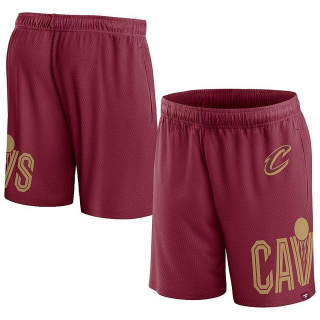 Mens Fanatics Branded Wine Cleveland Cavaliers Free Throw Mesh Shorts Product Image