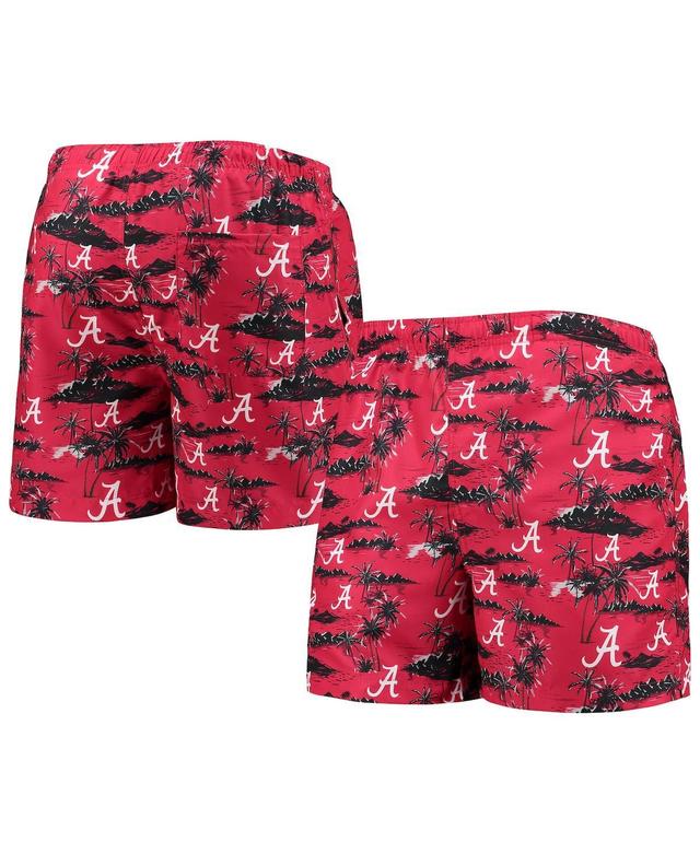 Mens FOCO Crimson Alabama Crimson Tide Island Palm Swim Trunks Red Product Image