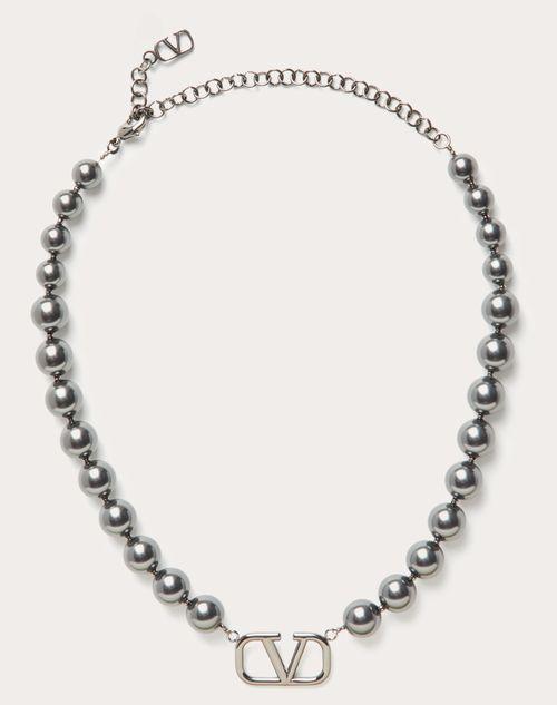 VLOGO SIGNATURE METAL CHOKER WITH SWAROVSKI® PEARLS Product Image