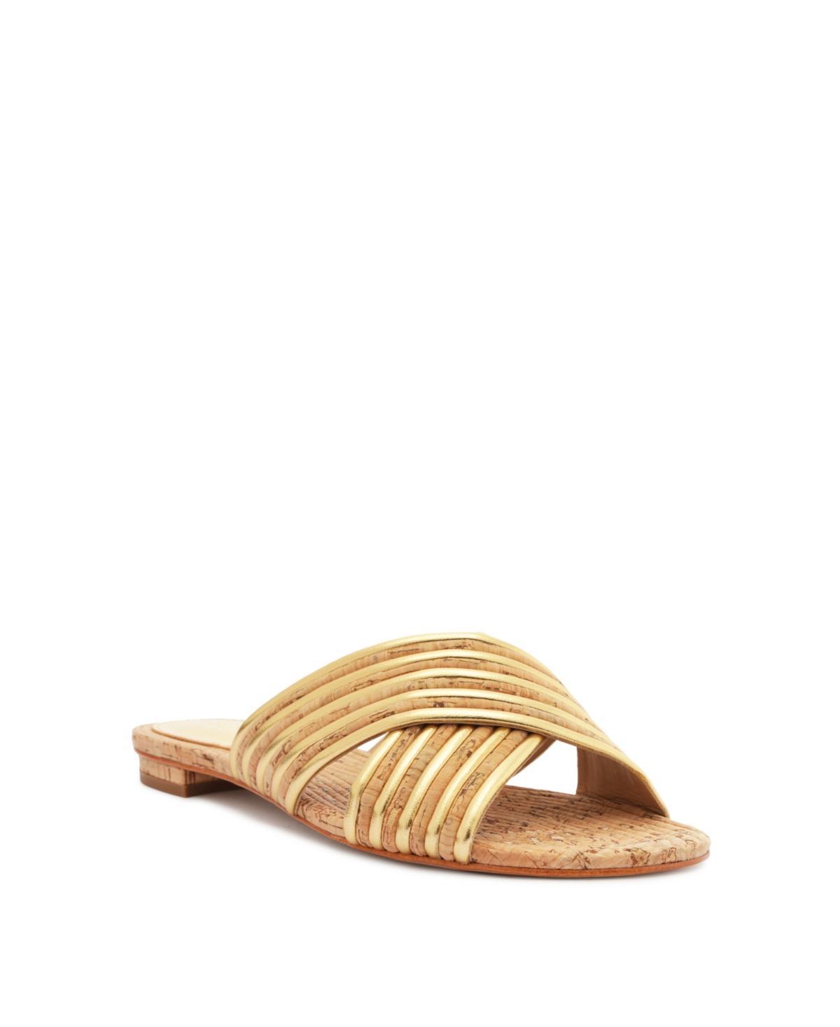 Womens Latifah Cork & Metallic Leather Sandals Product Image