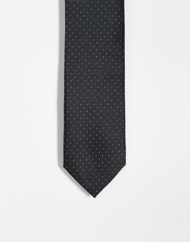 Twisted Tailor tie in black and silver Product Image