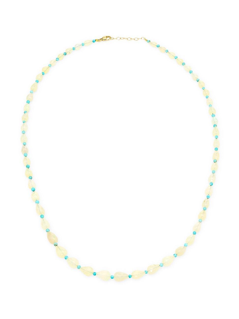 Womens Soleil 14K Yellow Gold, Opal & Turquoise Beaded Necklace product image