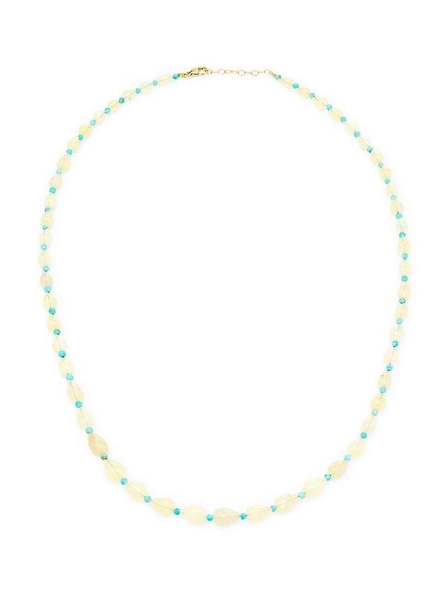 Womens Soleil 14K Yellow Gold, Opal & Turquoise Beaded Necklace Product Image