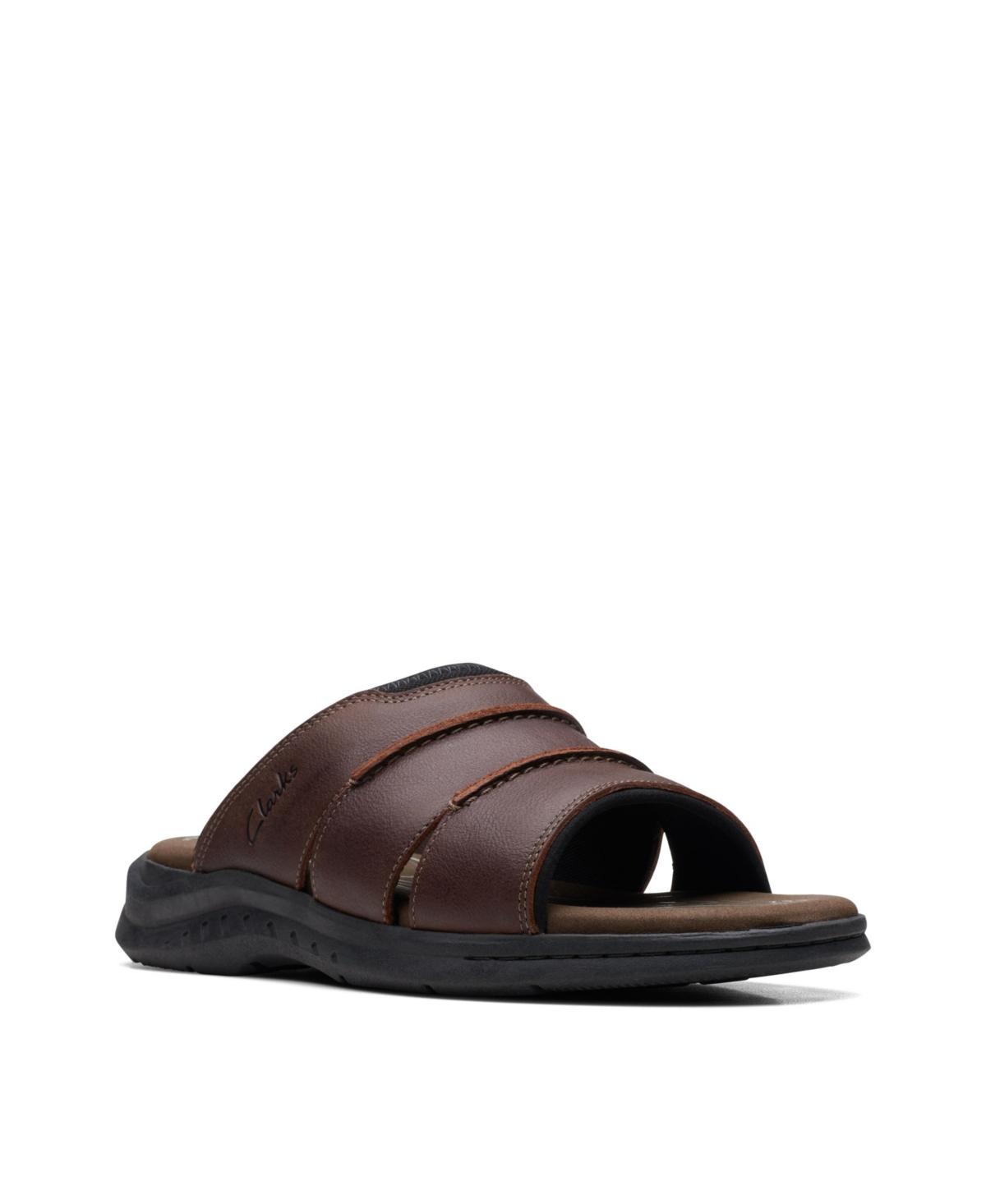 Clarks Mens Leather Walkford Easy Slide Sandals Product Image