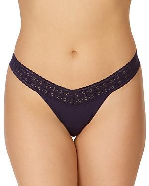 Hanky Panky Dream Lace Trim Modal Low Rise Thong Product Image