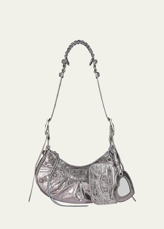Balenciaga Extra Small Le Cagole Crinkle Metallic Lambskin Shoulder Bag Product Image
