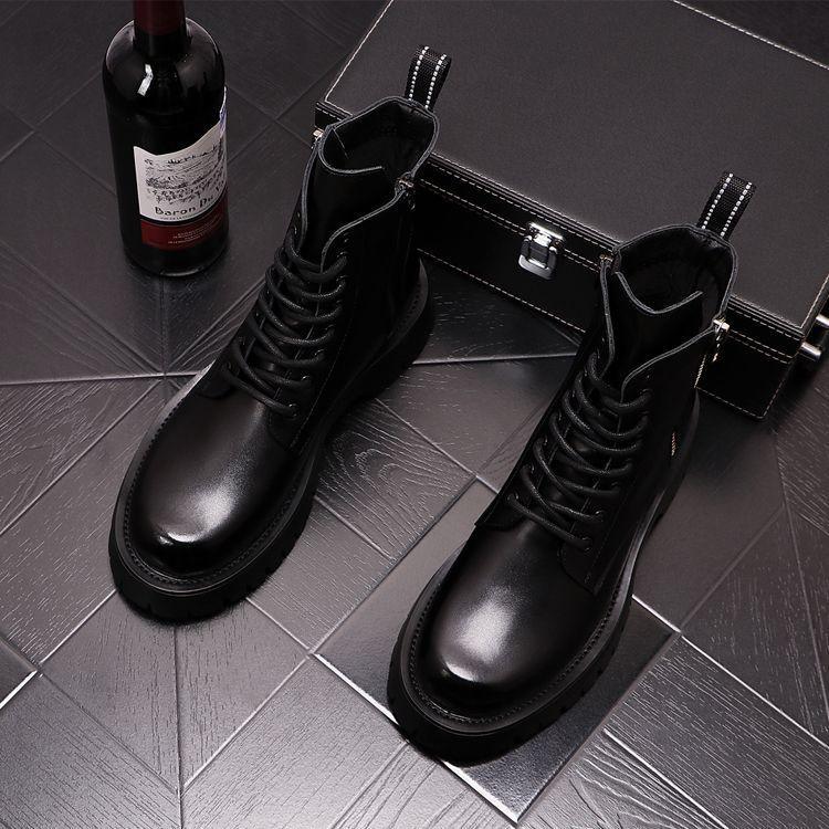 Platform Lace Up Short Boots Product Image