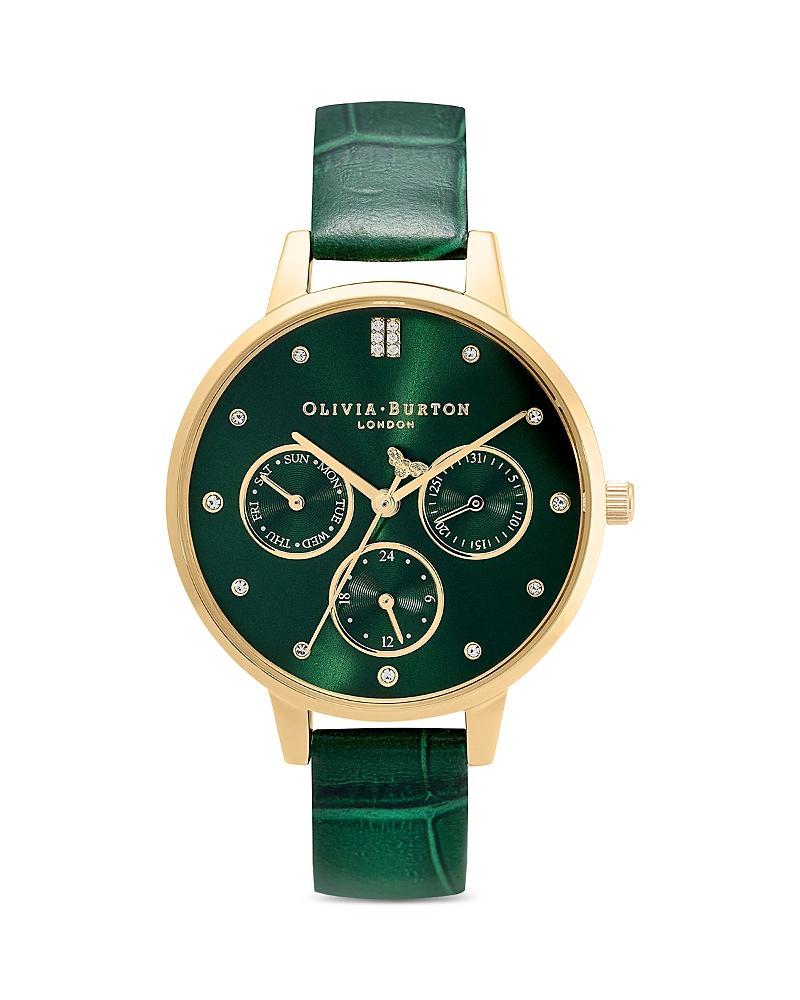 Olivia Burton Multifunction Leather Strap Chronograph Watch, 34mm Product Image