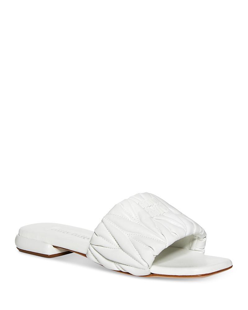 Miu Miu Womens Slip On Dimensional Slide Sandals Product Image