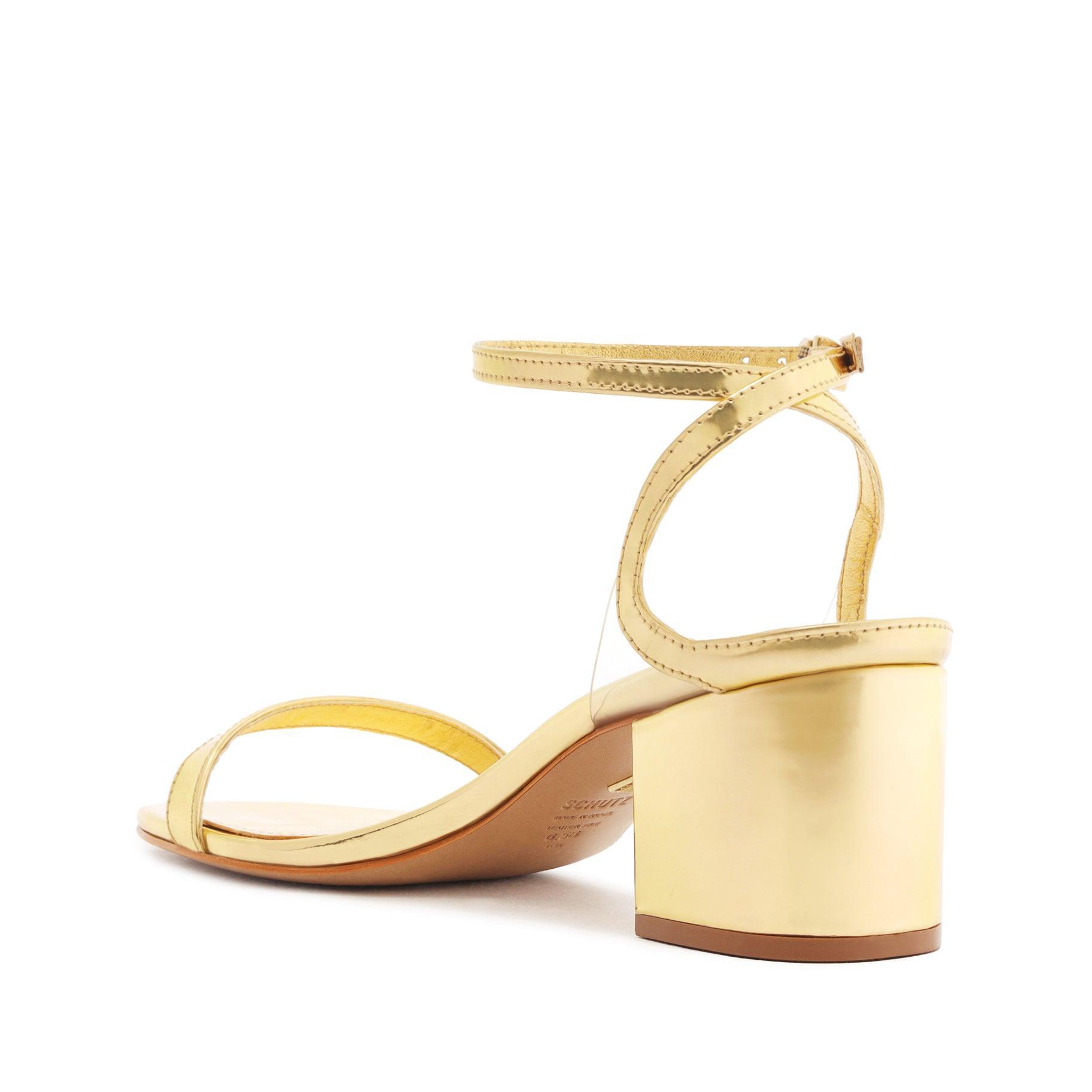 Skye Mid Block Specchio Leather Sandal Product Image