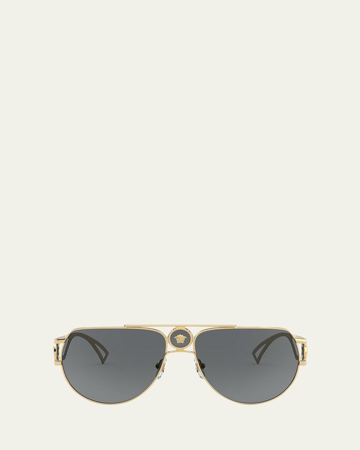 Medusa Cutout Metal Aviator Sunglasses Product Image