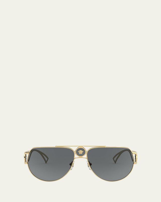 Medusa Cutout Metal Aviator Sunglasses Product Image