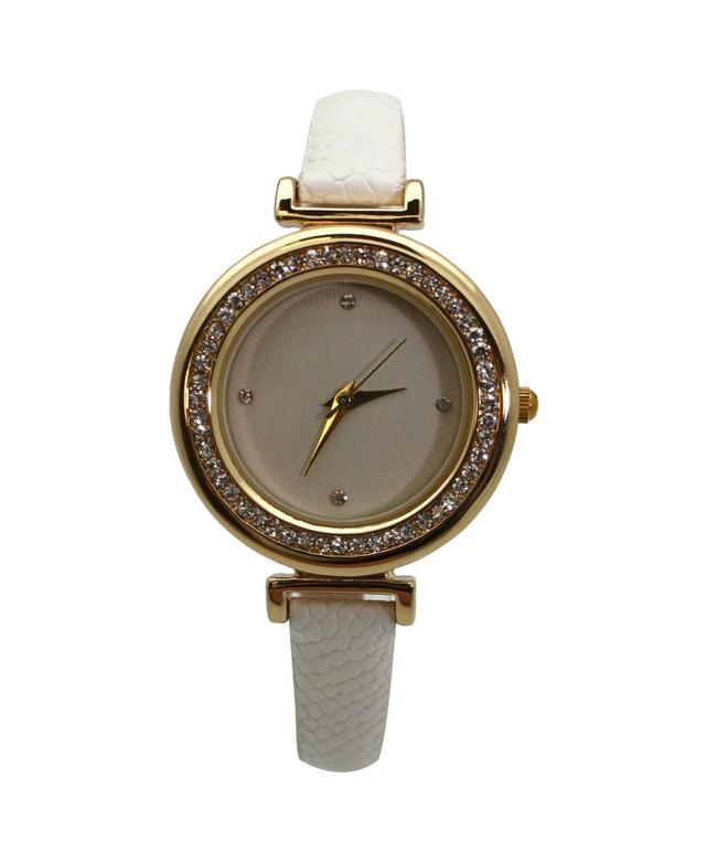 Olivia Pratt Soft Leather Solid Colors and Rhinestones Women Watch Product Image