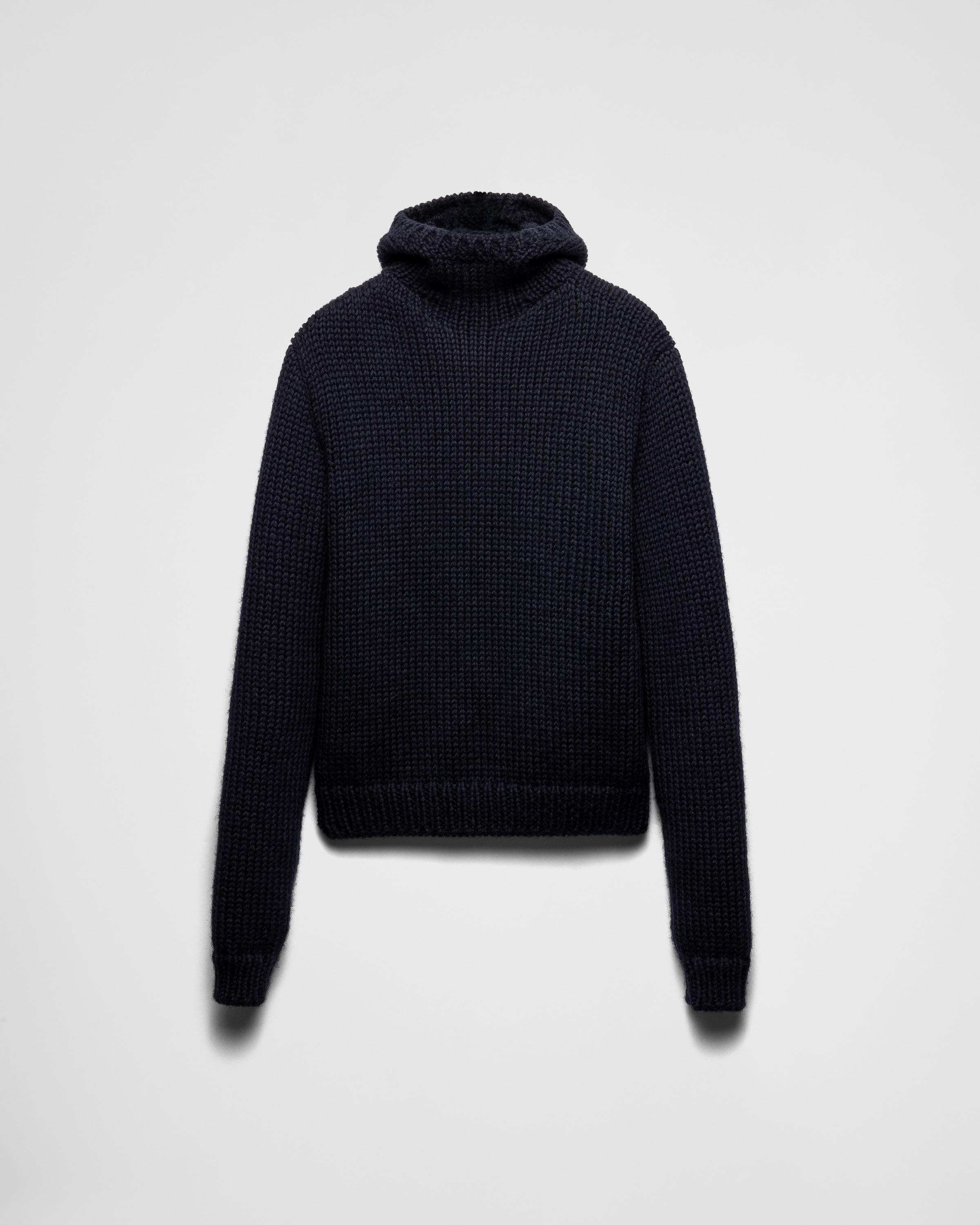 Wool hooded sweater Product Image