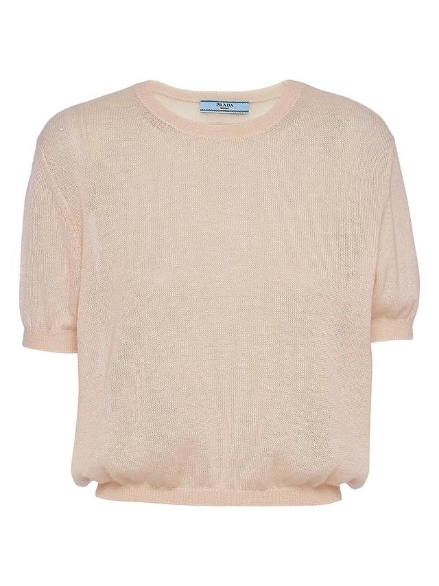 Womens Cashmere Crew-Neck Sweater Product Image