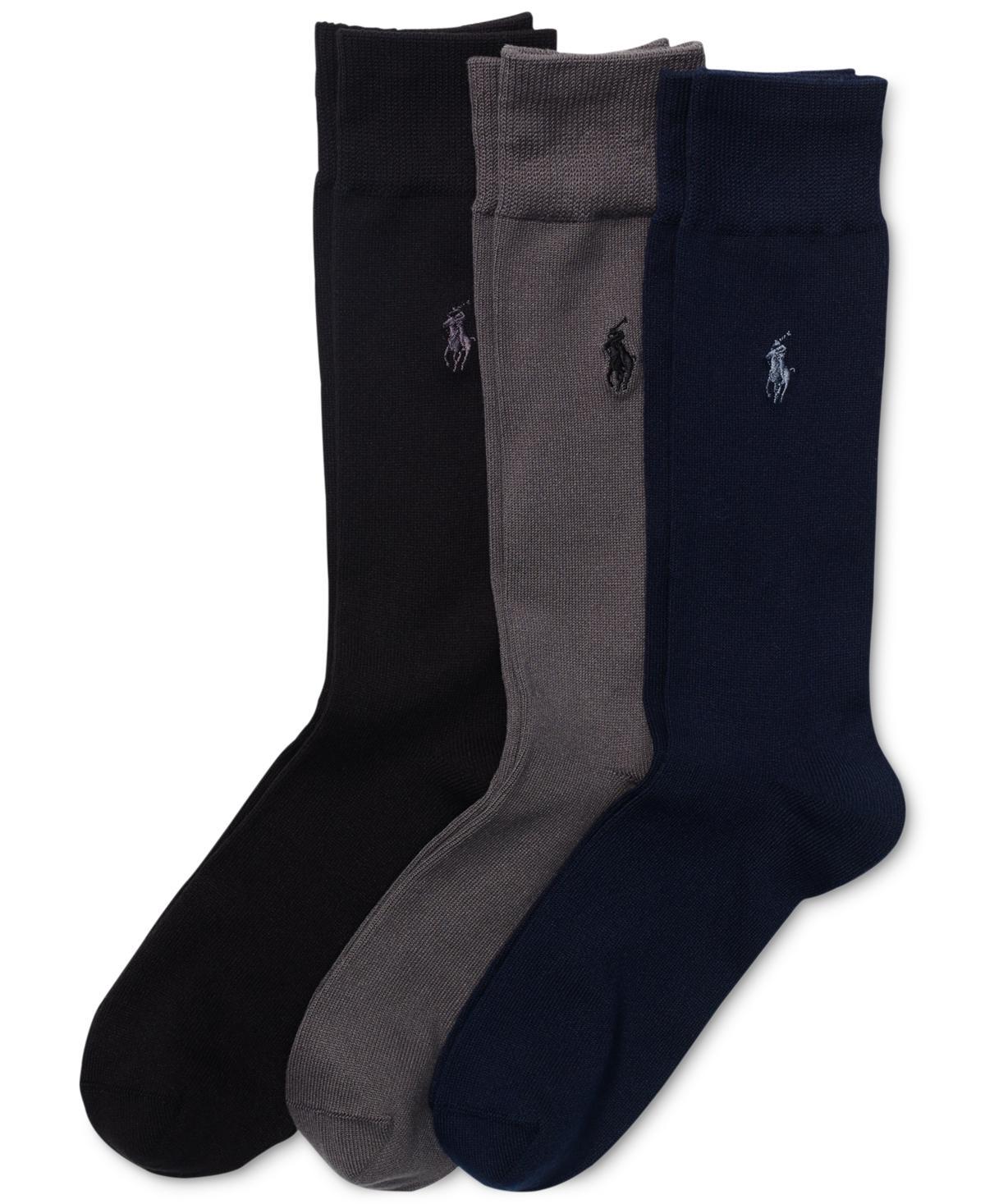 Polo Ralph Lauren Mens 3-Pk. Extended Size Supersoft Dress Socks Product Image