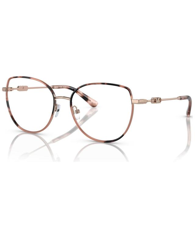 Michael Kors Womens Irregular Eyeglasses, MK3066J 53 - Rose Gold-Tone, Pink Tortoise Product Image