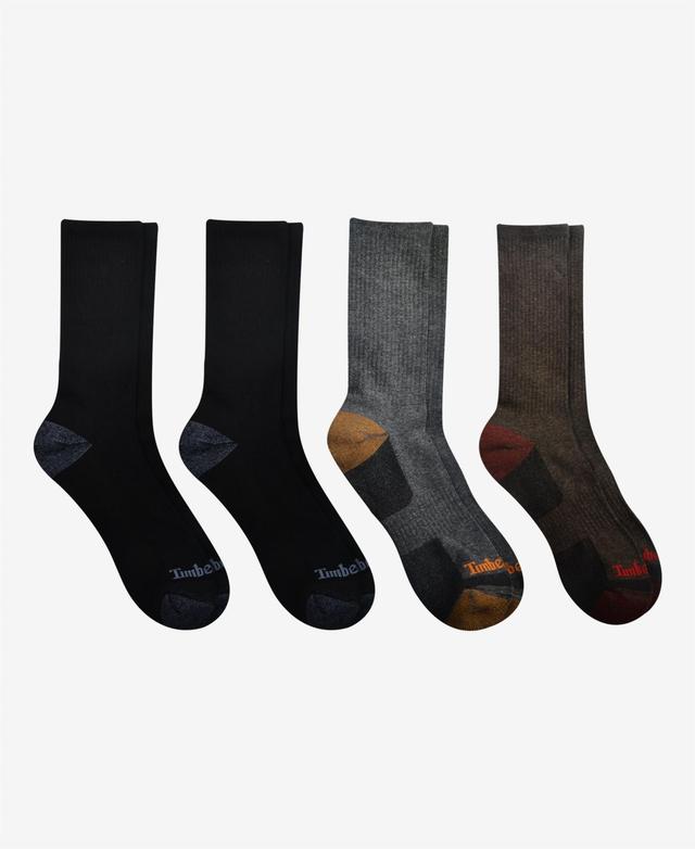 Timberland Mens Crew Socks, Pack of 4 Product Image