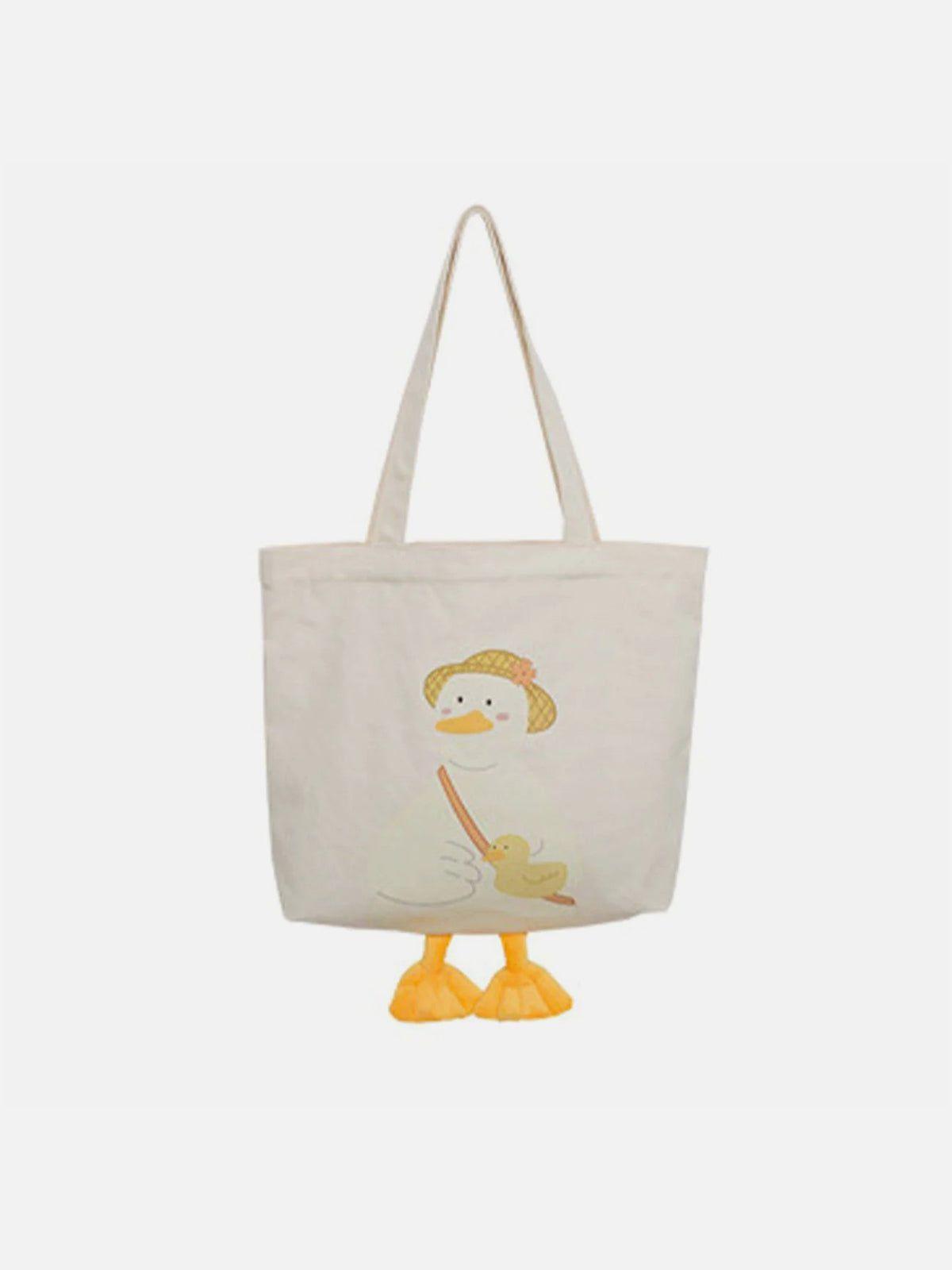 Straw Hat Duck Canvas Bag Female Product Image