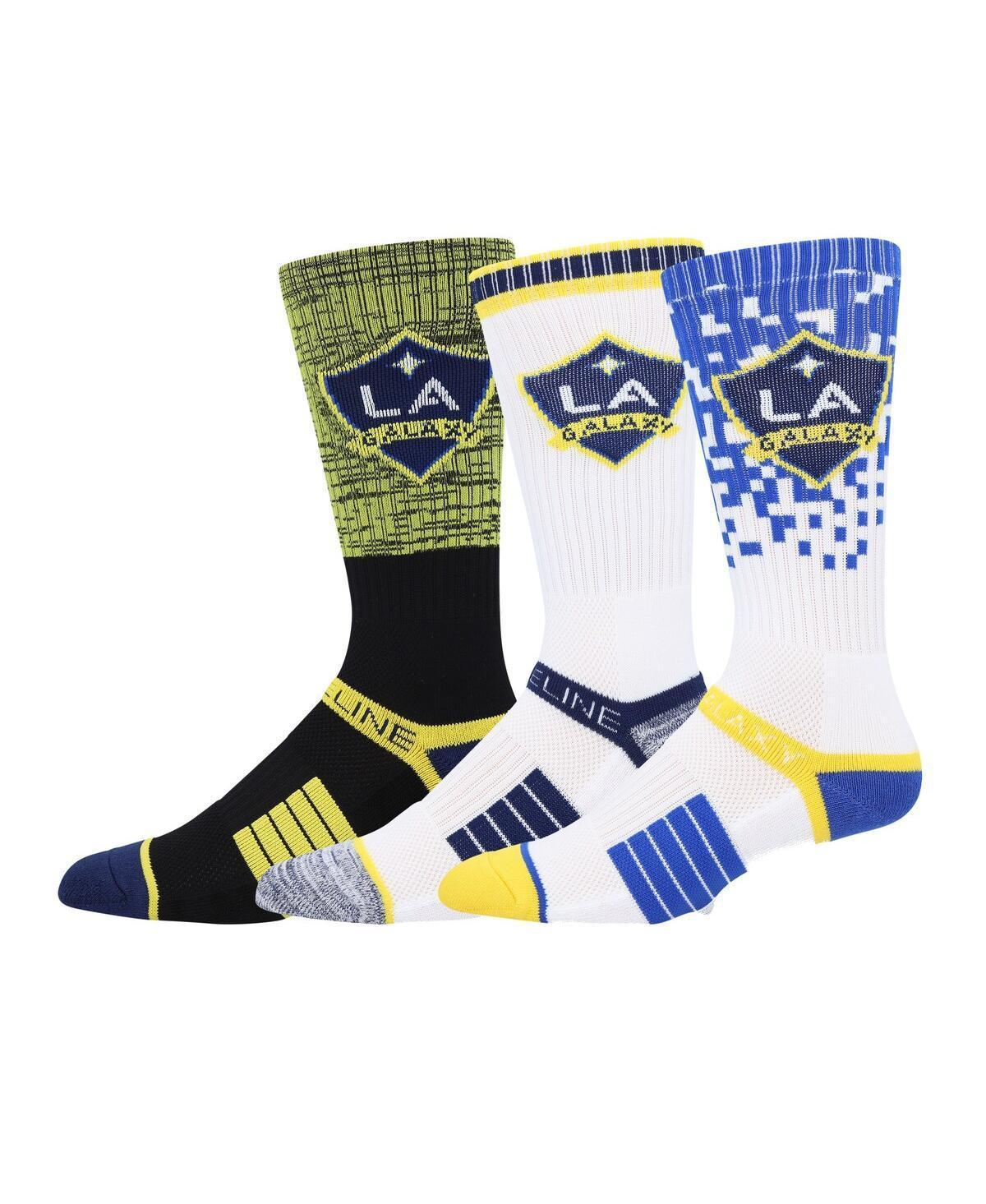 Mens Strideline LA Galaxy Premium 3-Pack Knit Crew Socks Set Product Image