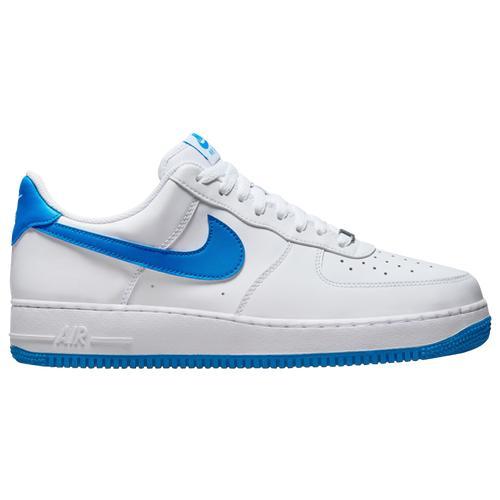 Nike Mens Nike Air Force 1 Low 07 - Mens Shoes White/Blue Product Image