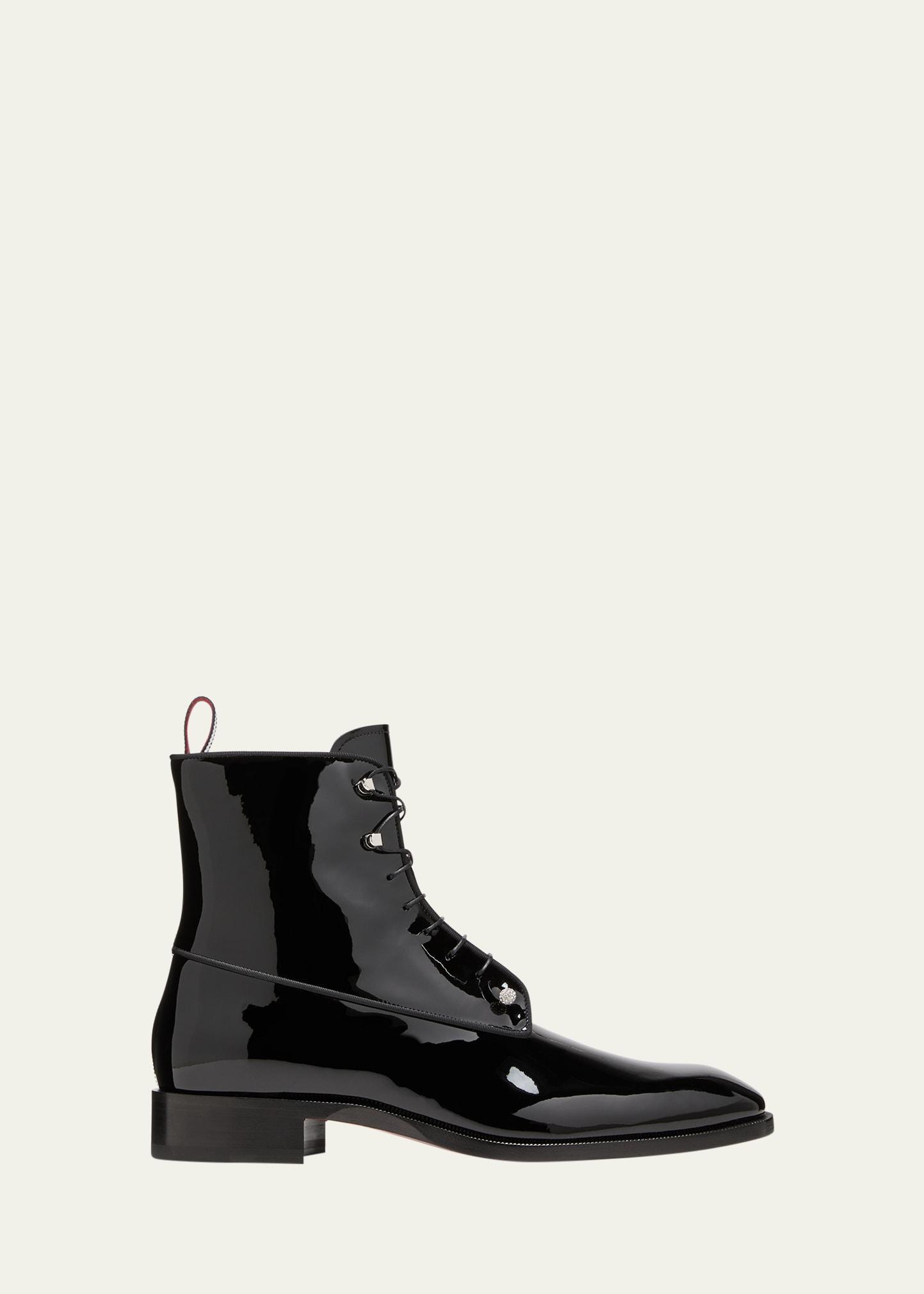 Mens Chambeliboot Night Strass Patent Leather Piercing Lace-Up Boots Product Image