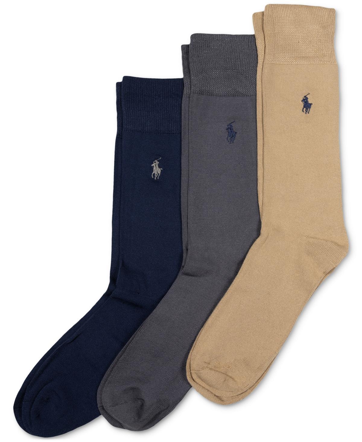 Polo Ralph Lauren Mens 3-Pk. Extended Size Supersoft Dress Socks Product Image