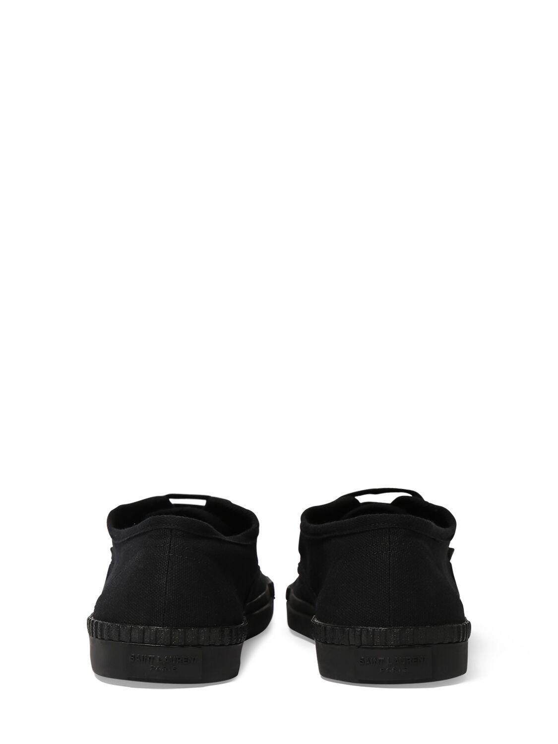 Canvas Low-top Sneakers In Black Product Image