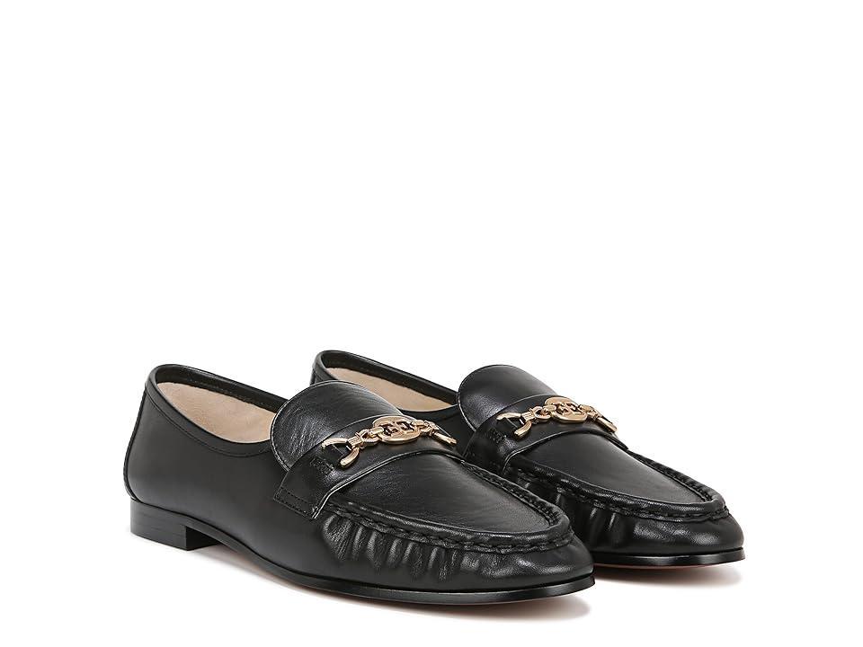 Sam Edelman Lucca Leather Ruched Bit Buckle Flat Loafers Product Image